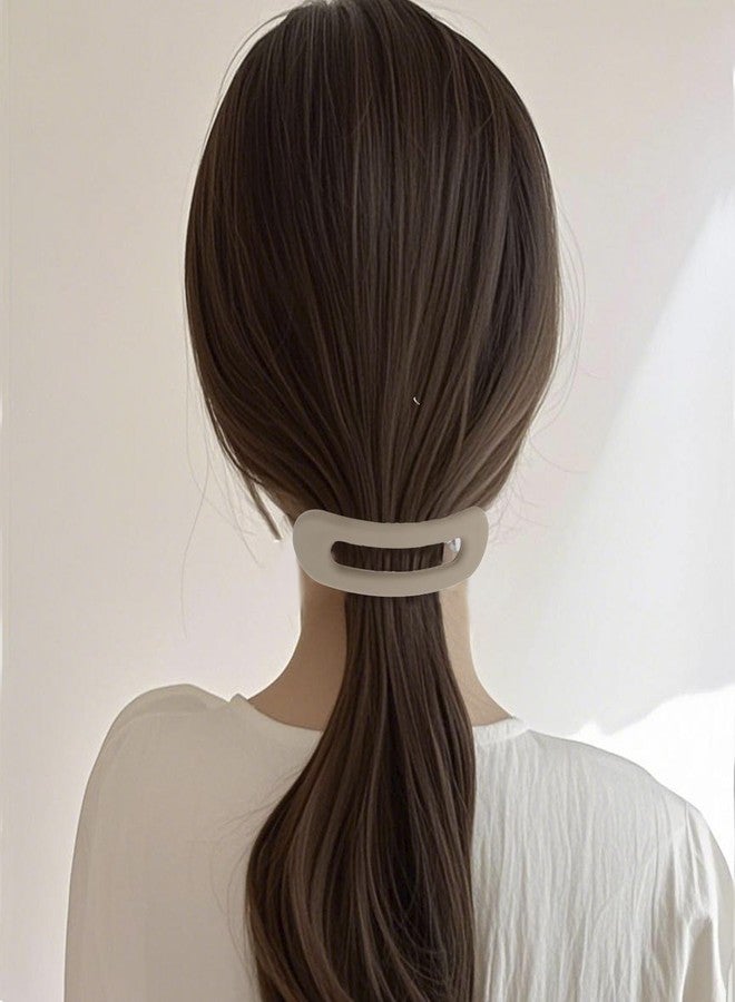 Atoden Hair Barrettes Flat Clips for Thick Thin Fine Hair 6Pcs French Barrettes Matte Large Hair Slides Non Slip Clamps Vintage 90s Accessories for Women Girls Trendy Stuff Gifts (Neutral Color) - Image 4